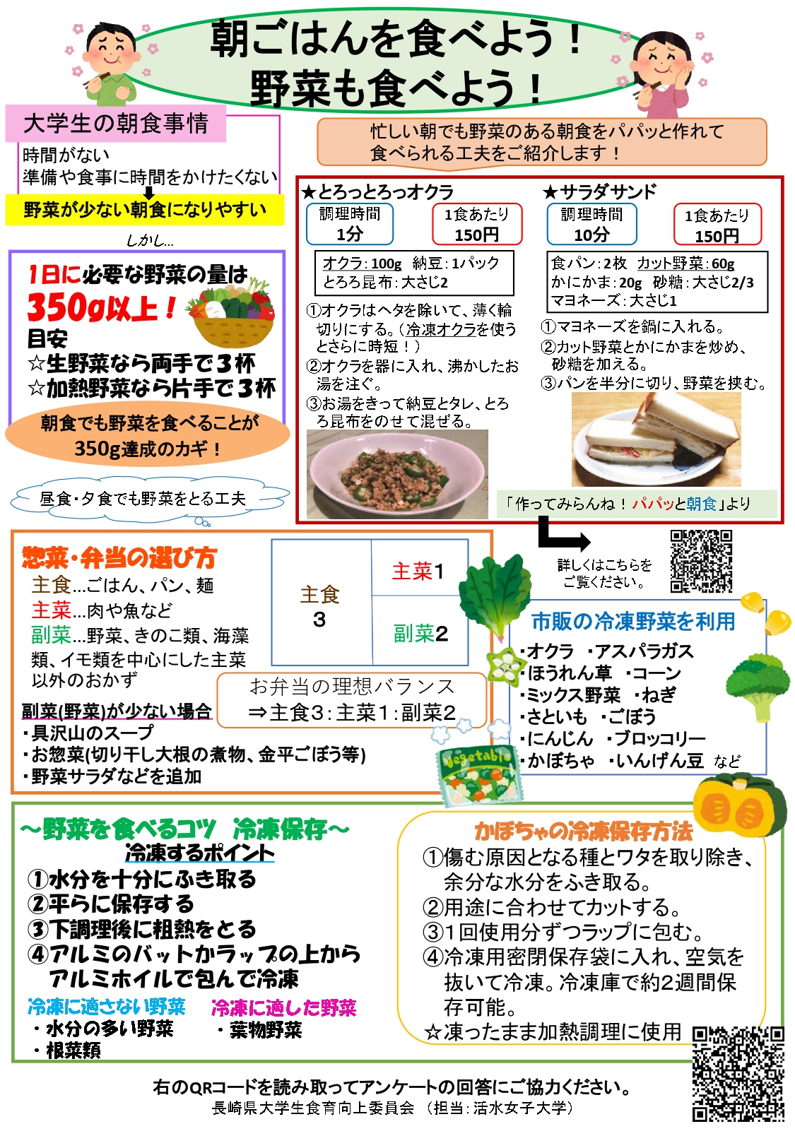 食生活健康学科4年生（食育向上委員）による食育活動のご紹介